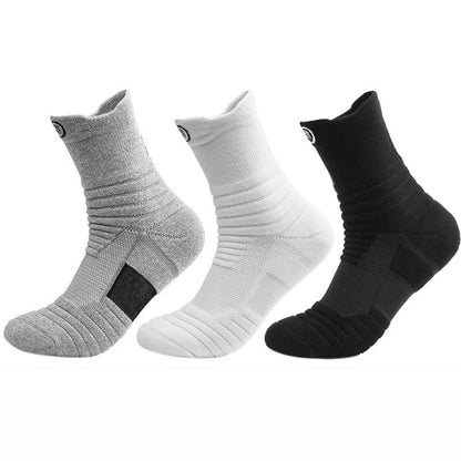 2pcs Professional Men Cycling Sport Socks Basketball Football Soccer Socks Outdoor Running Breathable Durable Foot Wear