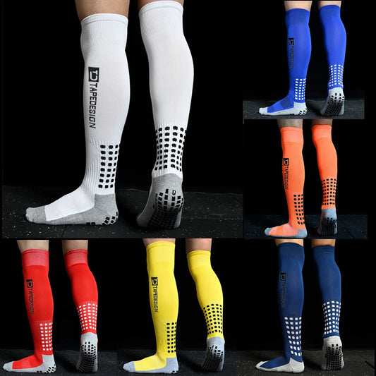 2022 New Men's Non-Slip Soccer Socks Breathable Knee High Towel Bottom Cycling Hiking Sports Training Long Football Socks